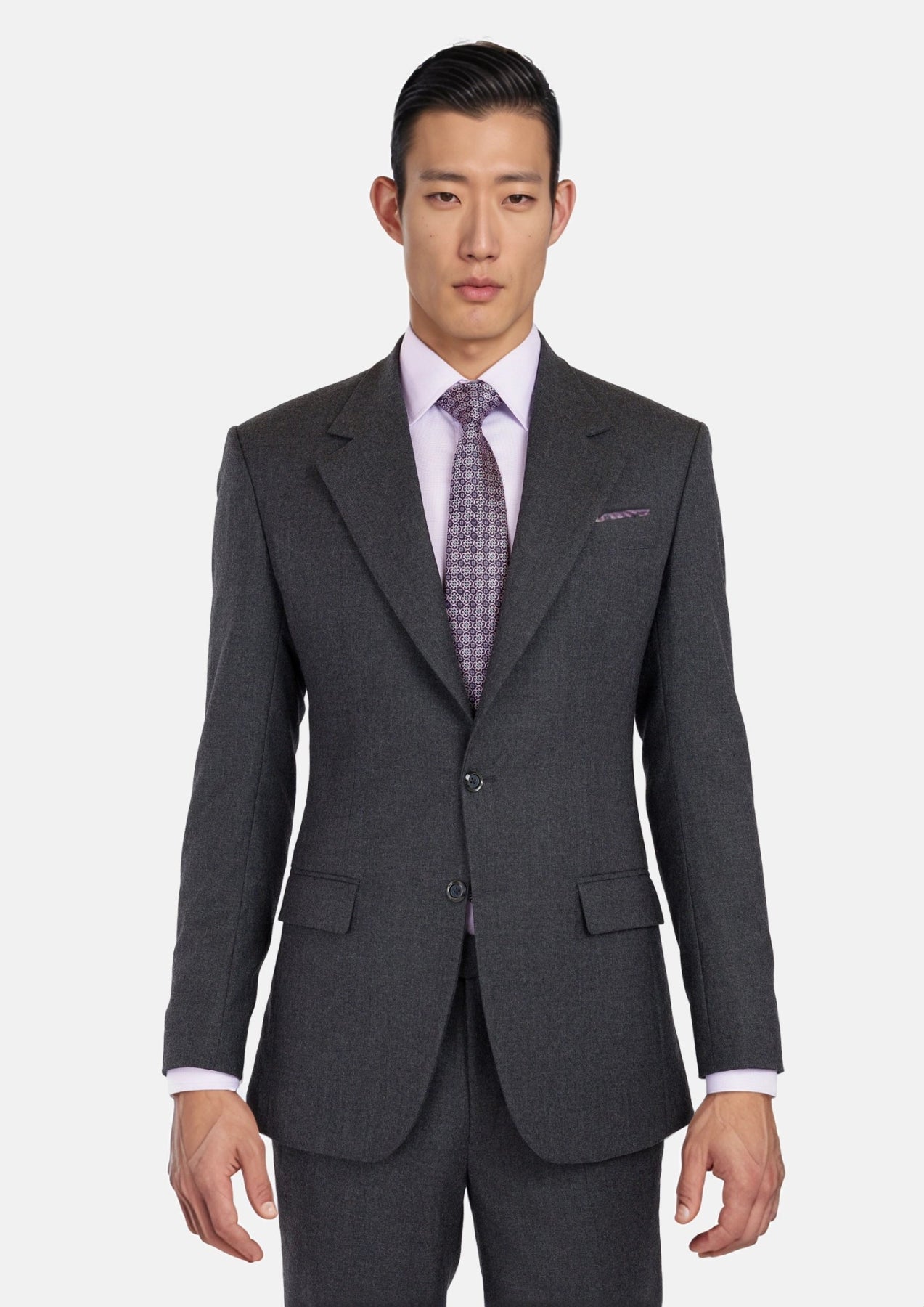 Charcoal Flannel Ellis Suit - SARTORO