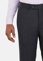 Charcoal Flannel Pants - SARTORO757