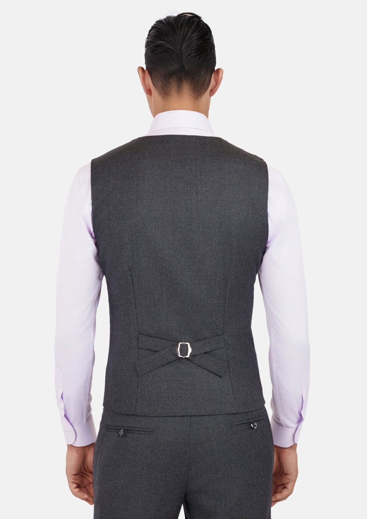 Charcoal Flannel Vest - SARTORO