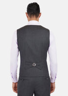 Charcoal Flannel Vest - SARTORO474
