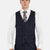 Charcoal Flannel Windowpane Vest - SARTORO