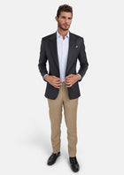 Charcoal Grey Performance Stretch Jacket - SARTORO437