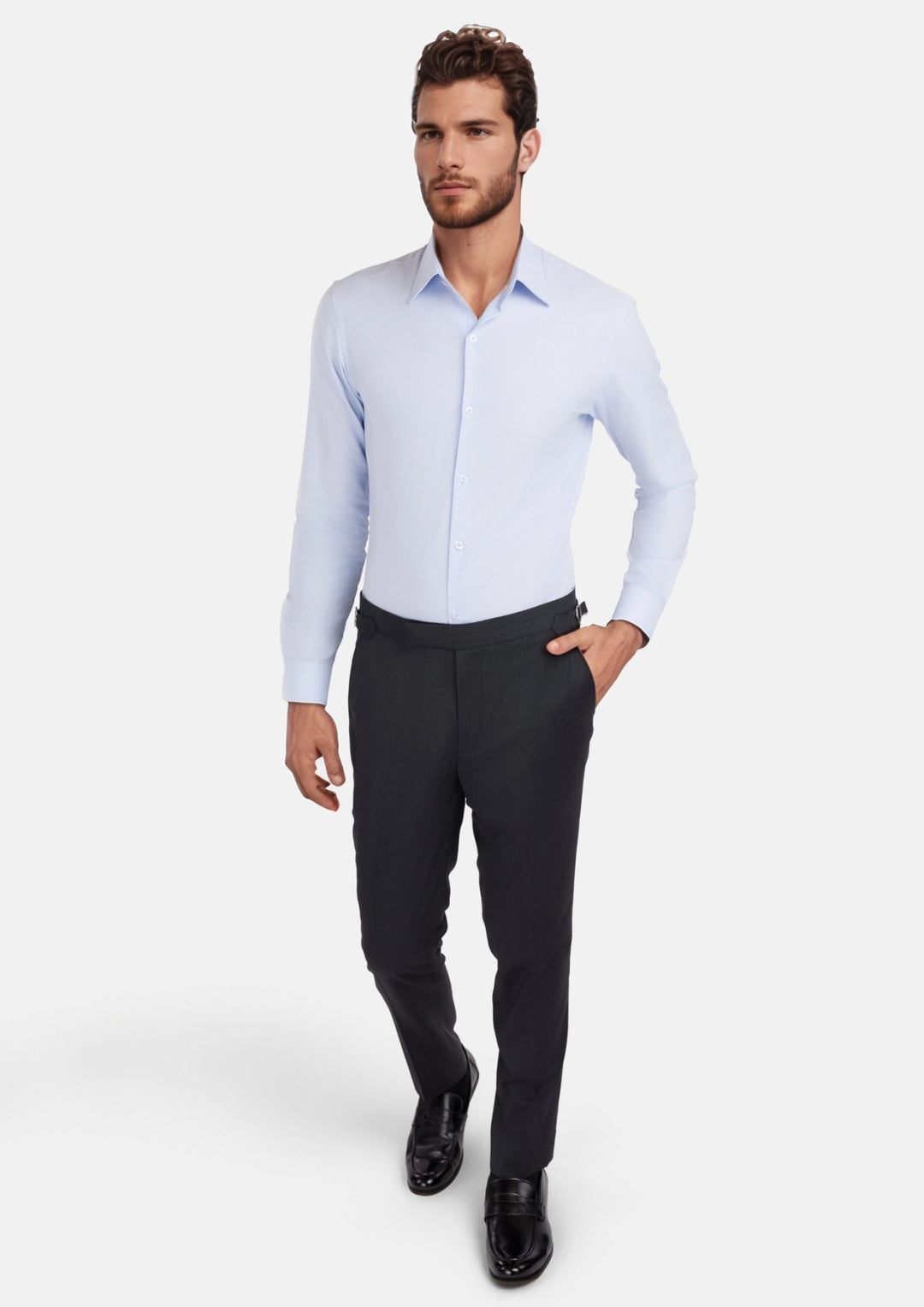 Charcoal Grey Performance Stretch Pants - SARTORO