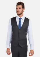 Charcoal Grey Performance Stretch Vest - SARTORO493