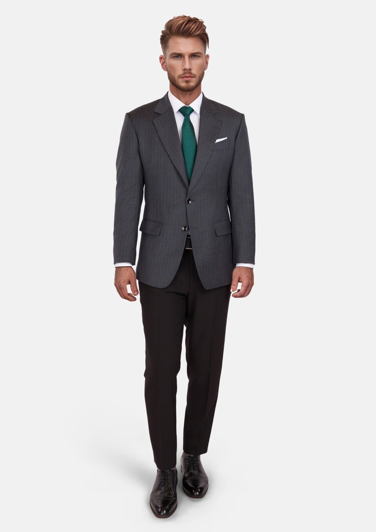 Charcoal Pinstripe Astor Jacket - SARTORO
