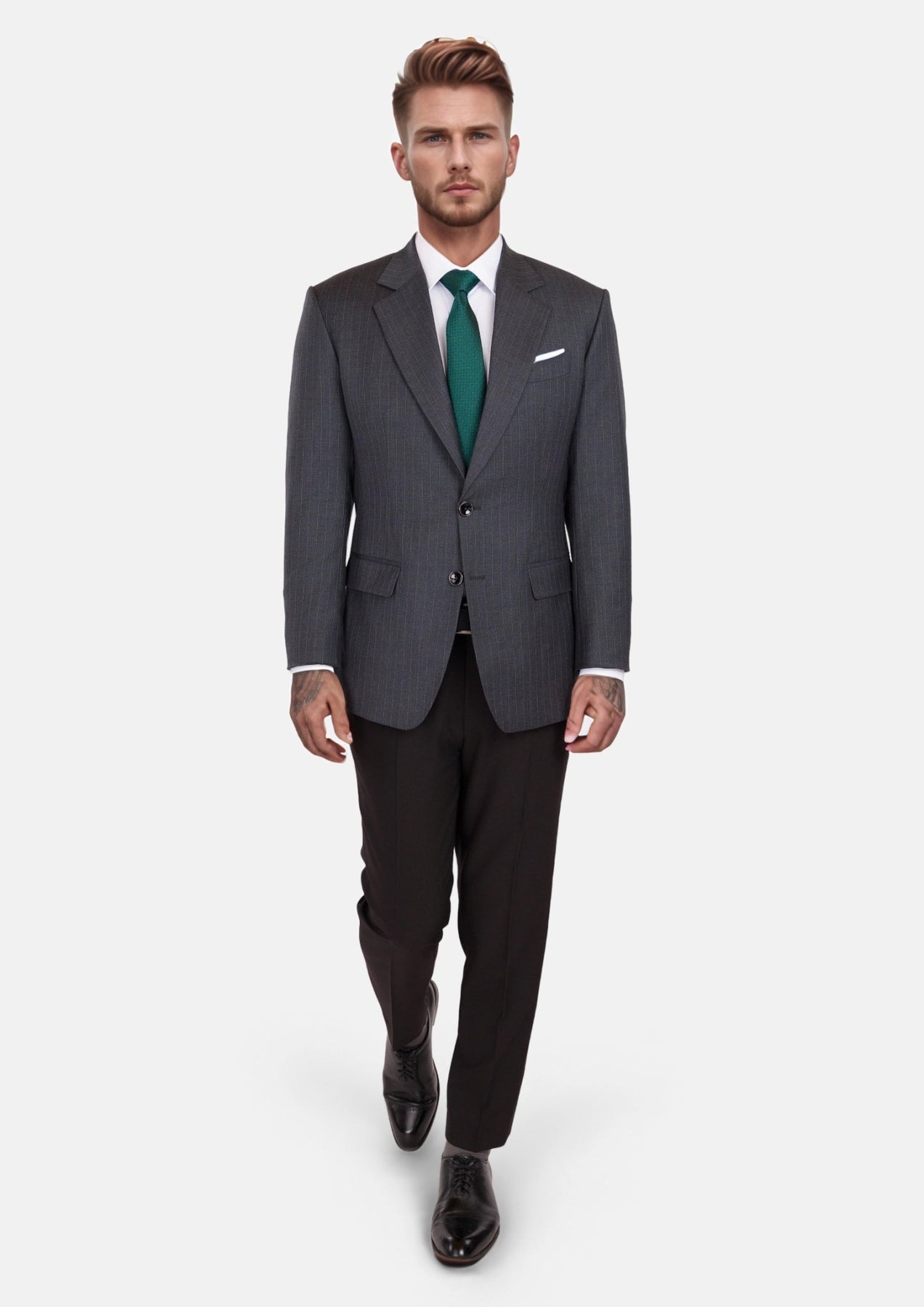 Charcoal Pinstripe Astor Jacket - SARTORO