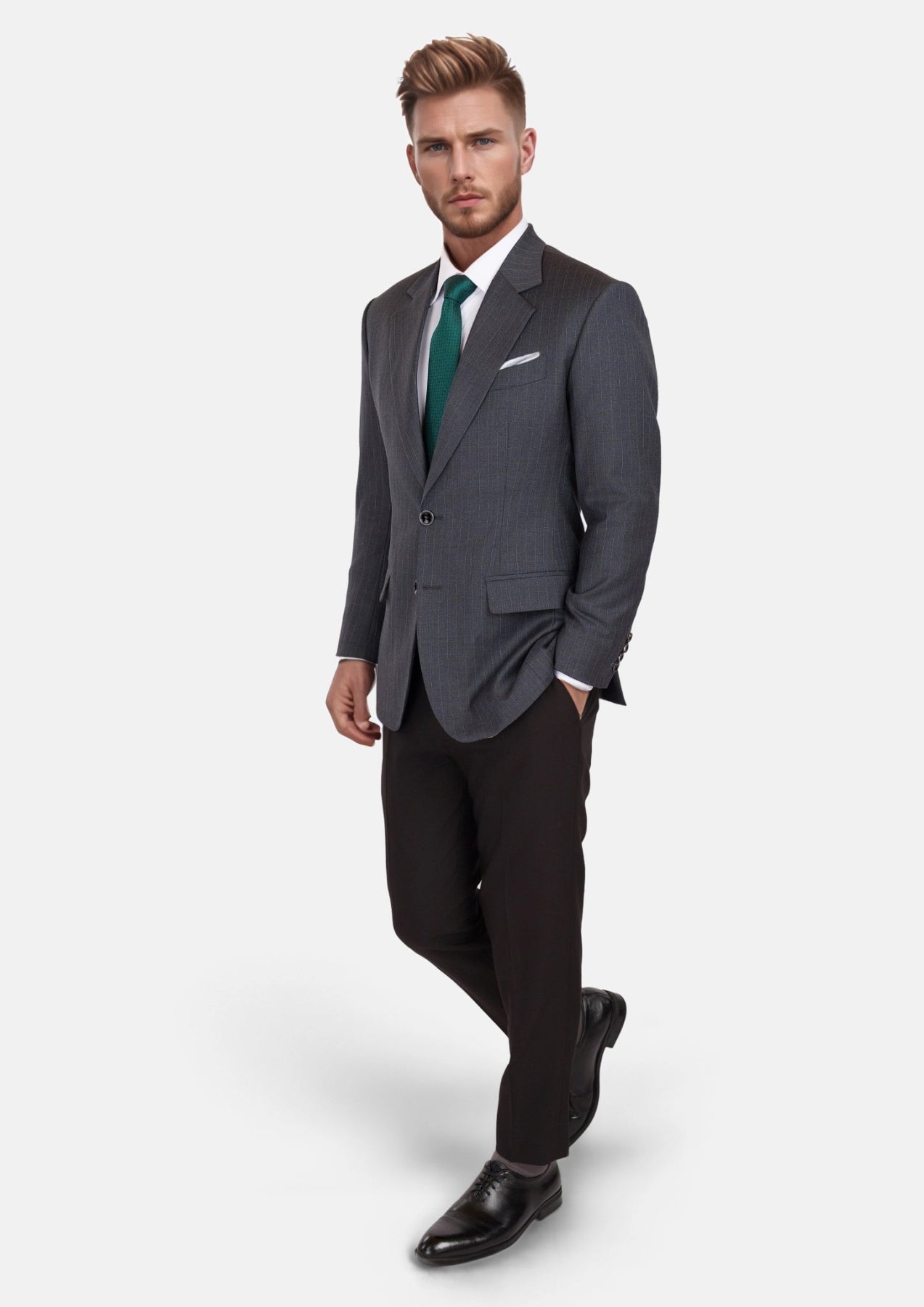 Charcoal Pinstripe Astor Jacket - SARTORO