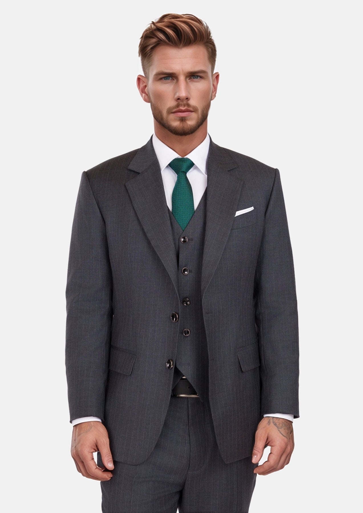 Charcoal Pinstripe Astor Suit - SARTORO
