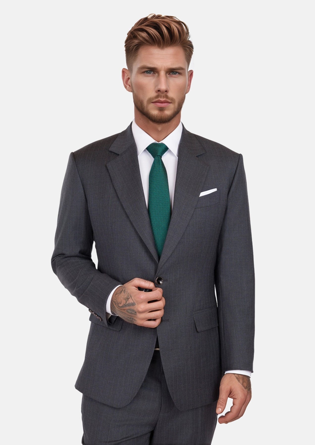 Charcoal Pinstripe Astor Suit - SARTORO