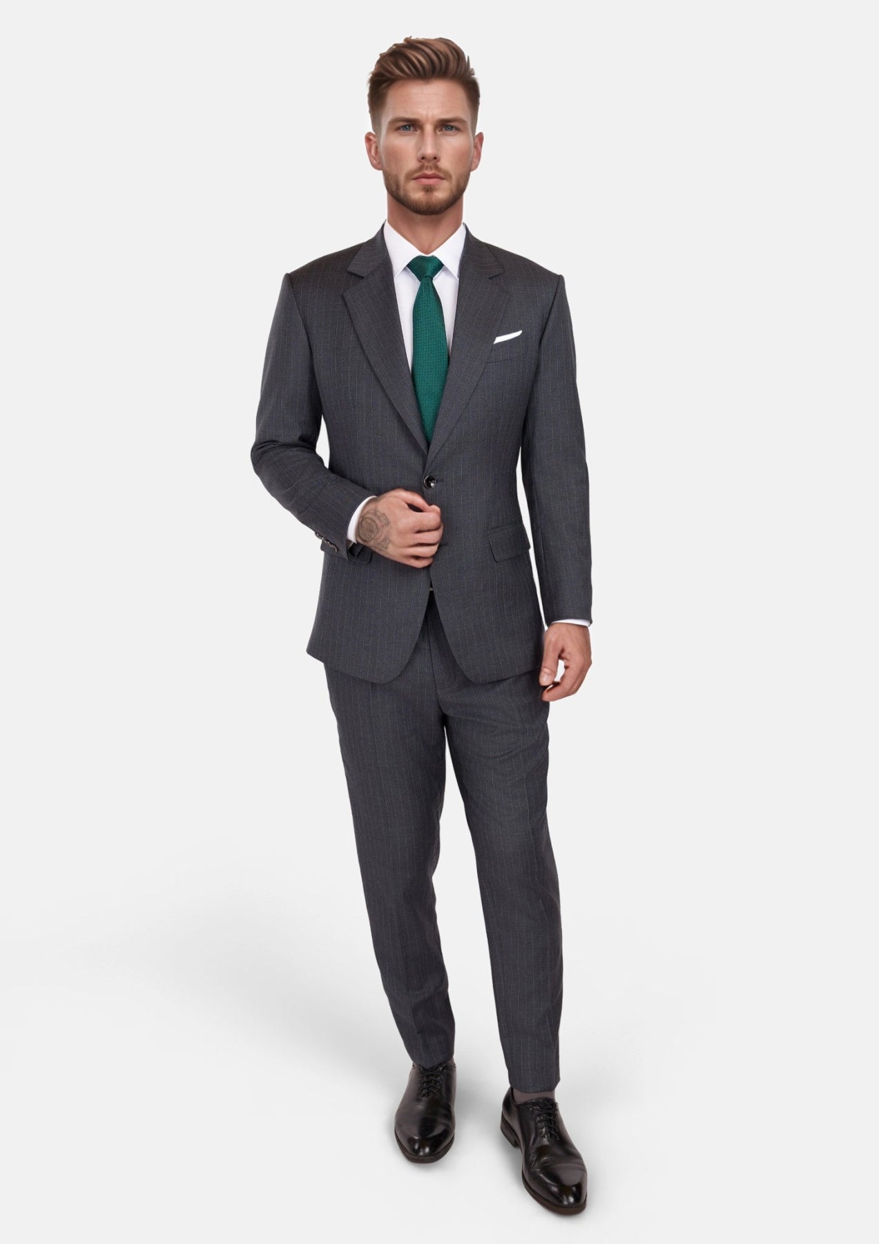 Charcoal Pinstripe Astor Suit - SARTORO
