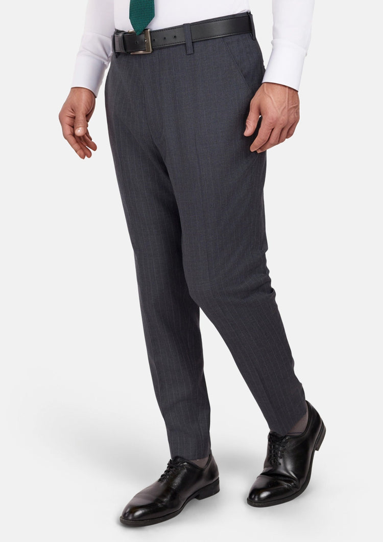 Charcoal Pinstripe Pants - SARTORO793