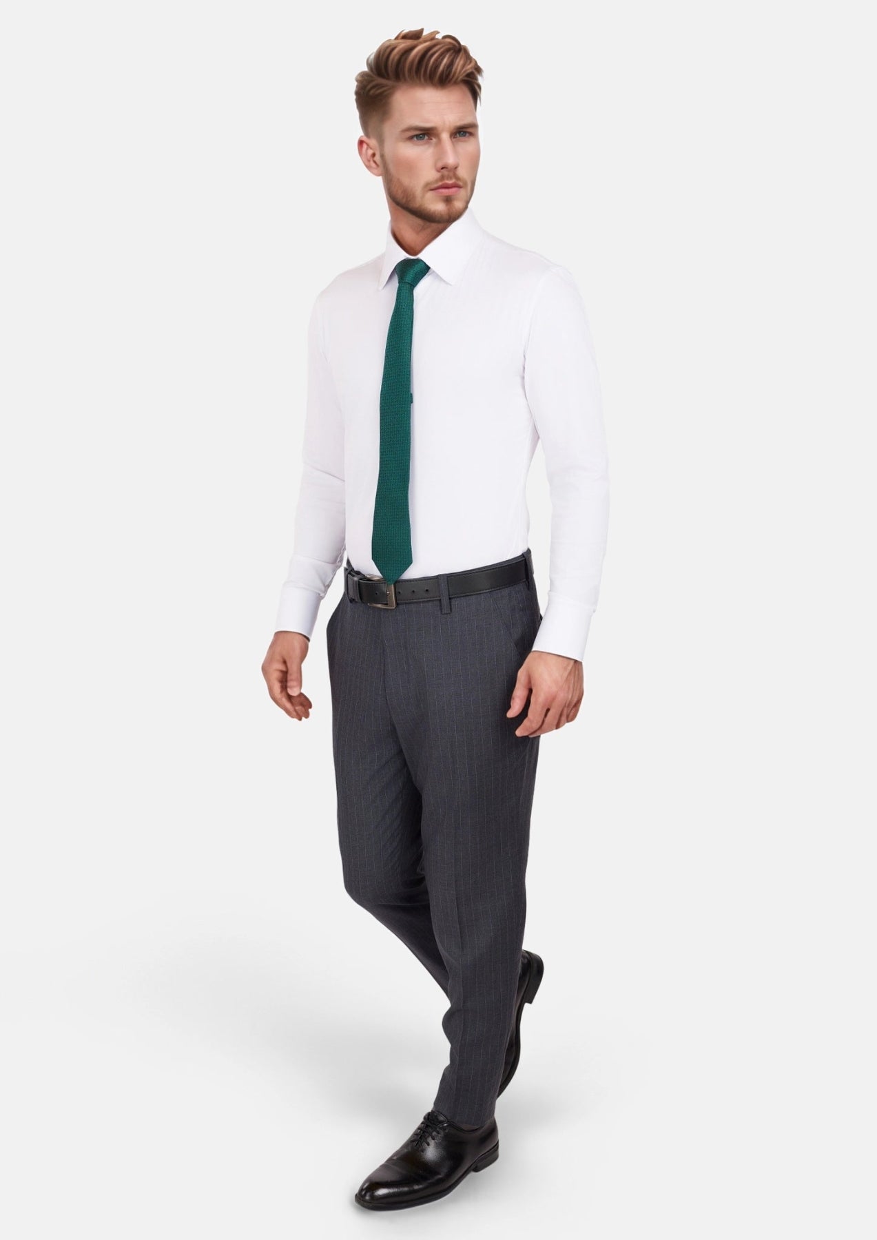 Charcoal Pinstripe Pants - SARTORO
