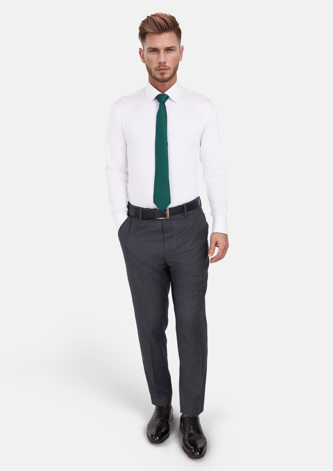 Charcoal Pinstripe Pants - SARTORO