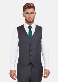 Charcoal Pinstripe Vest - SARTORO