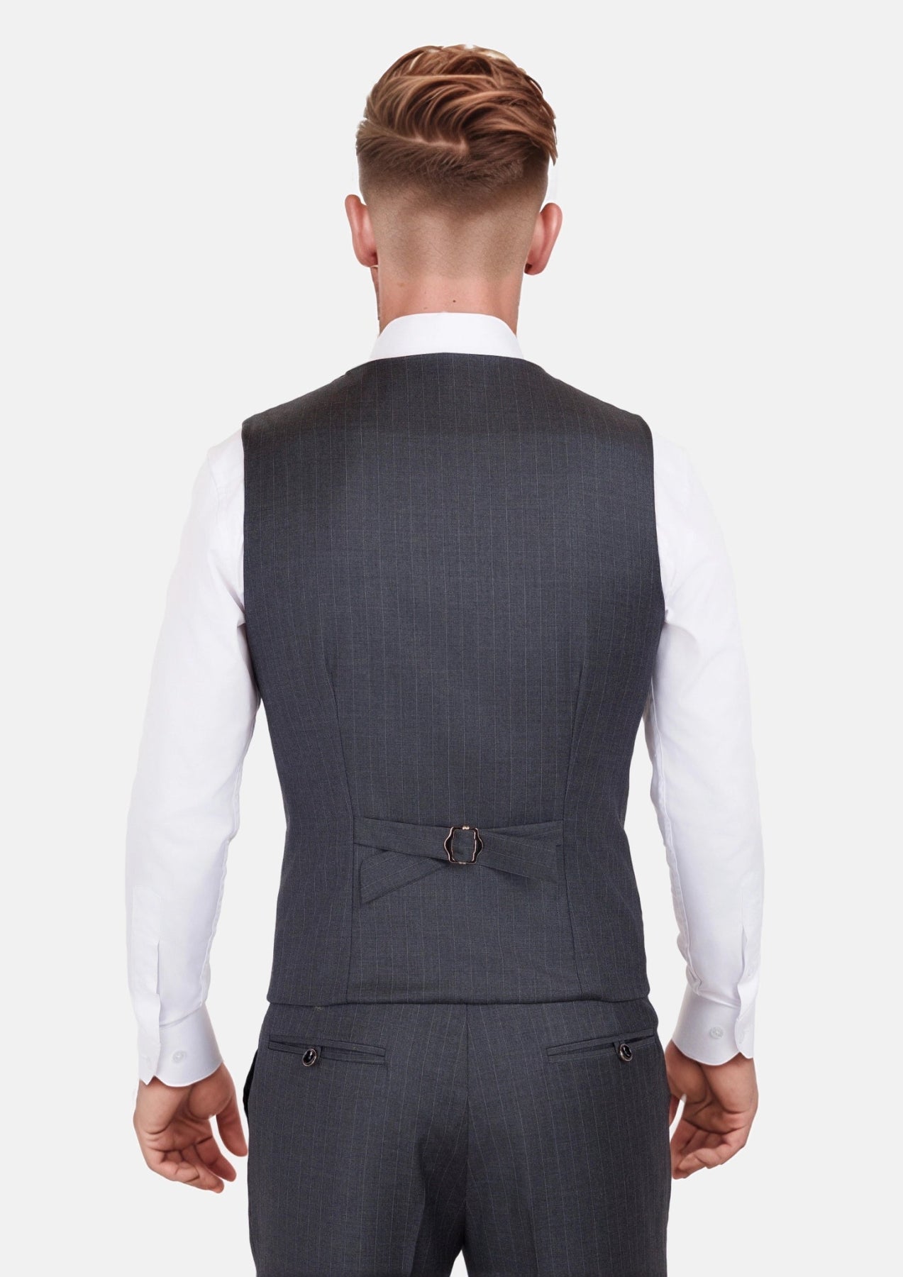 Charcoal Pinstripe Vest - SARTORO
