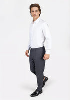 Charcoal Prince of Wales Pants - SARTORO466