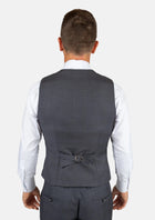 Charcoal Prince of Wales Vest - SARTORO885
