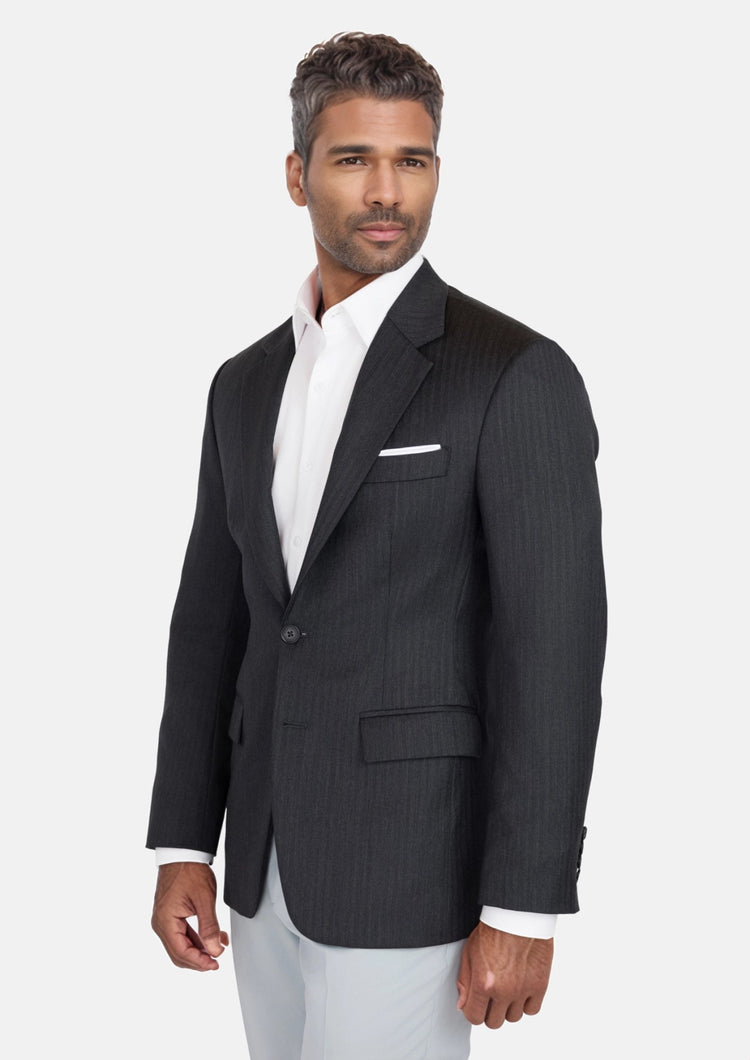 Charcoal Smoke Astor Jacket - SARTORO731