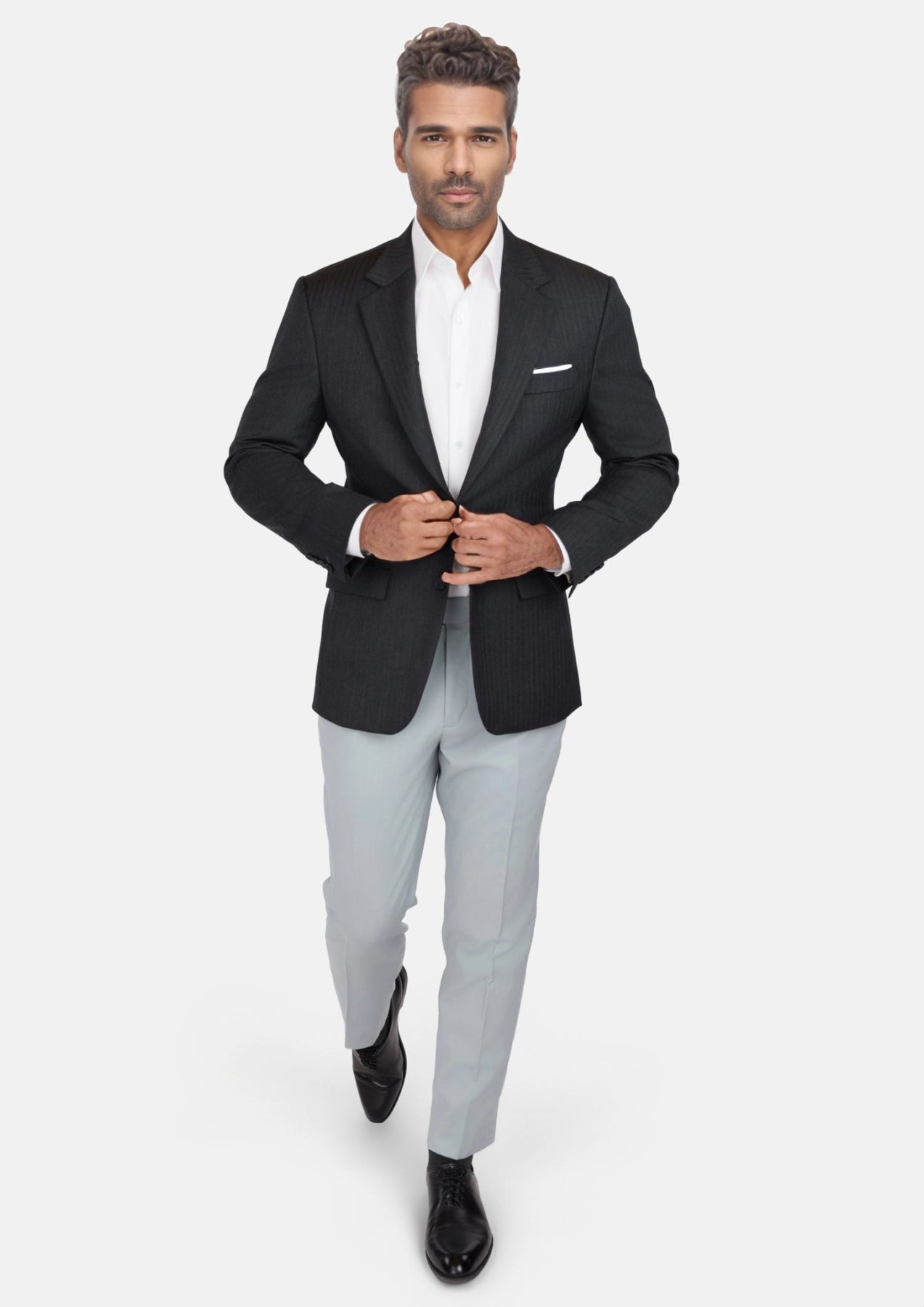 Charcoal Smoke Astor Jacket - SARTORO