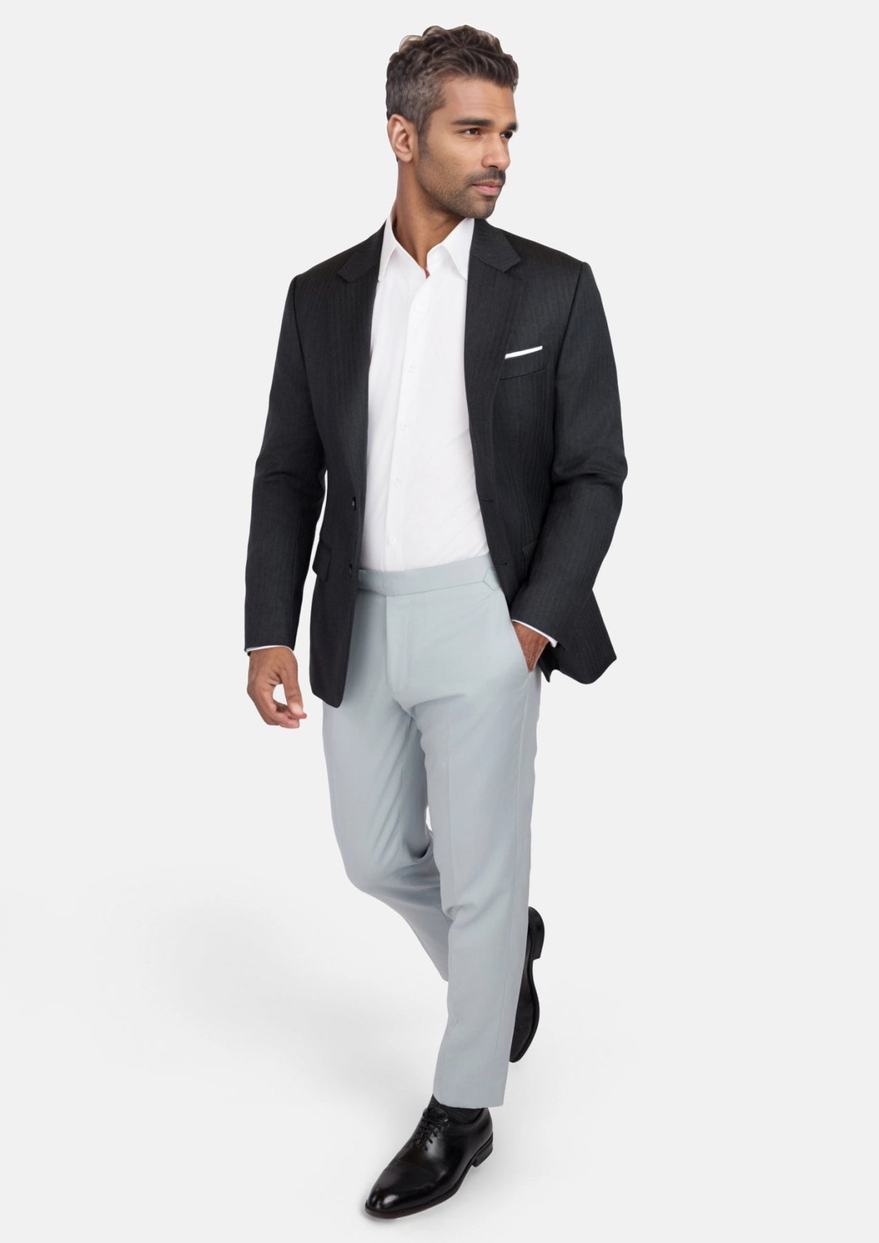 Charcoal Smoke Astor Jacket - SARTORO