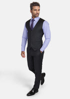 Charcoal Smoke Vest - SARTORO302
