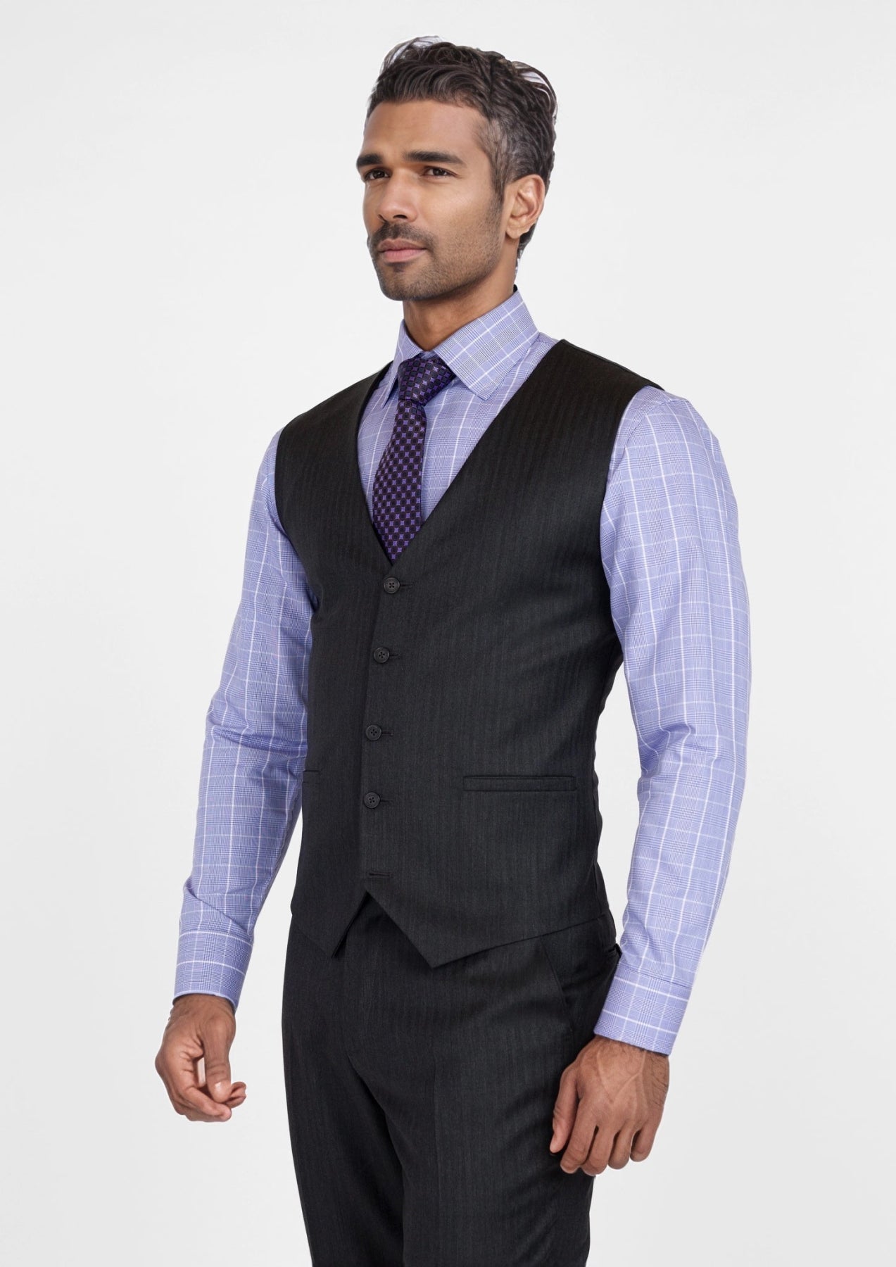 Charcoal Smoke Vest - SARTORO