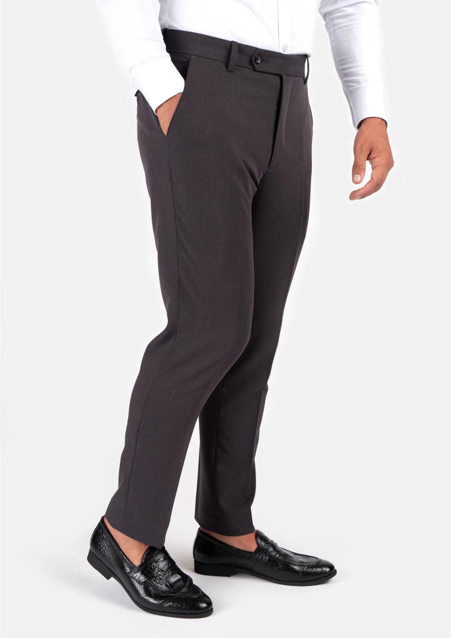Charcoal Stretch Pants - SARTORO