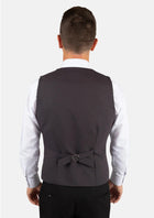 Charcoal Stretch Vest - SARTORO274