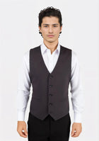 Charcoal Stretch Vest - SARTORO431