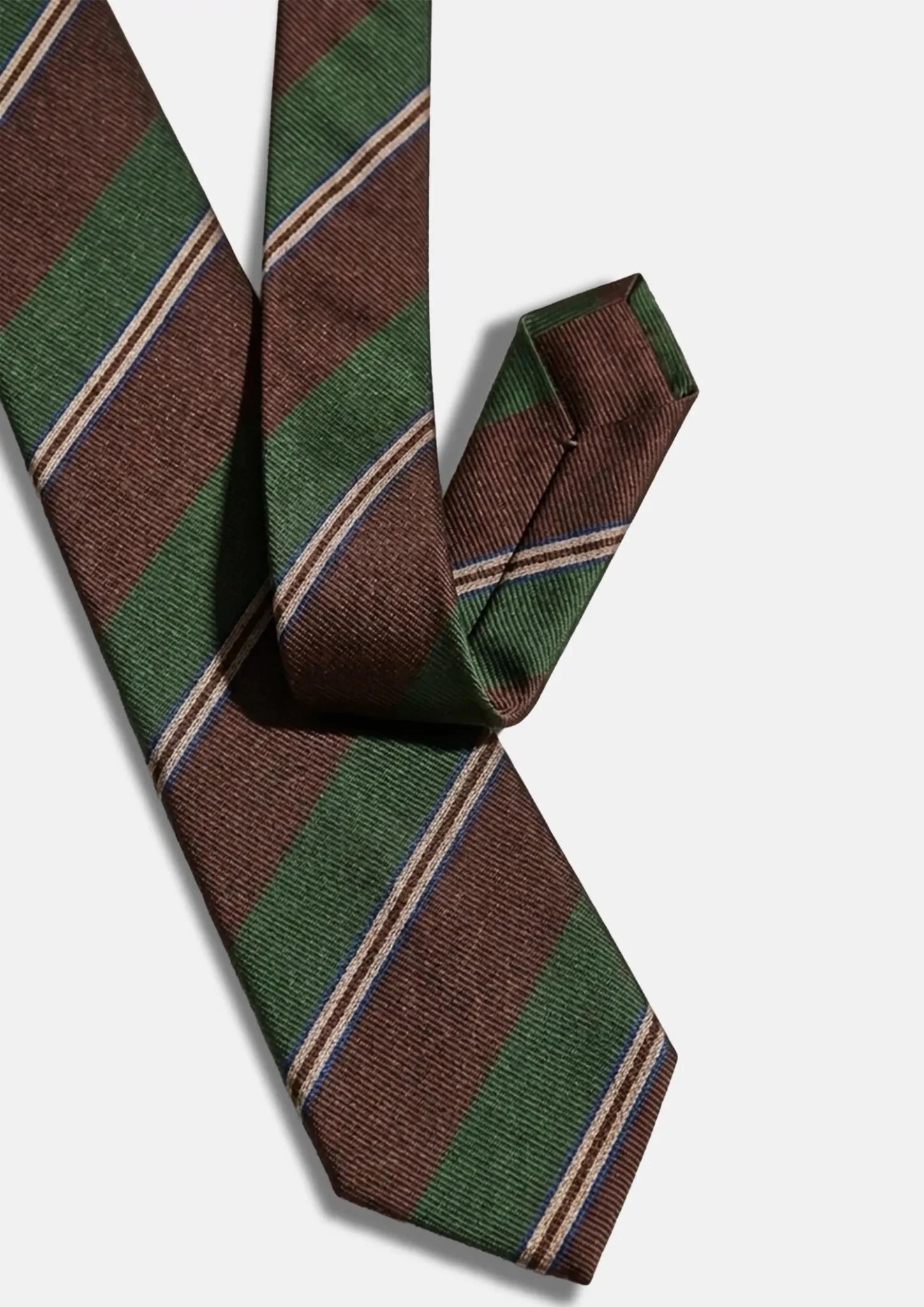 Chestnut Green Regimental Stripe Tie646