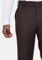 Chocolate Brown Flannel Pants - SARTORO498