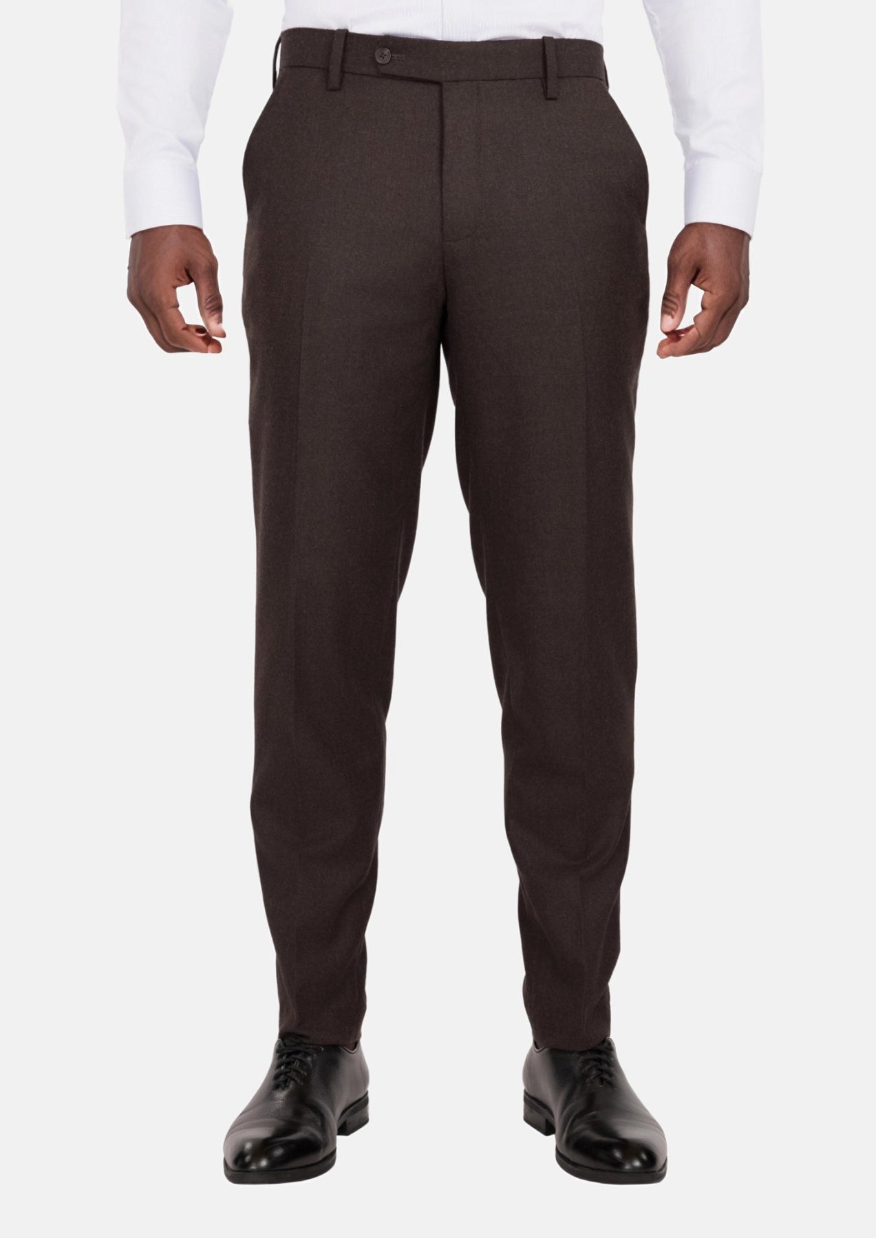 Chocolate Brown Flannel Pants - SARTORO