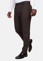 Chocolate Brown Flannel Pants - SARTORO408