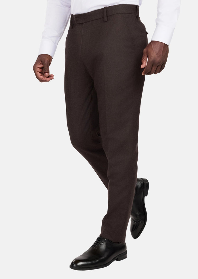 Chocolate Brown Flannel Pants - SARTORO912