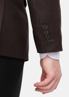 Chocolate Brown Flannel Rockafeller Jacket - SARTORO200
