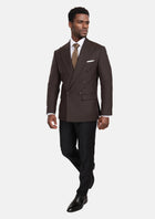 Chocolate Brown Flannel Rockafeller Jacket - SARTORO704