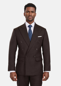Chocolate Brown Flannel Rockafeller Suit