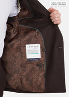 Chocolate Brown Flannel Rockafeller Suit - SARTORO24