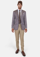 Cincinnati Lilac Checked Bamboo Jacket - SARTORO44