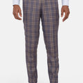 Cincinnati Lilac Checked Pants - SARTORO