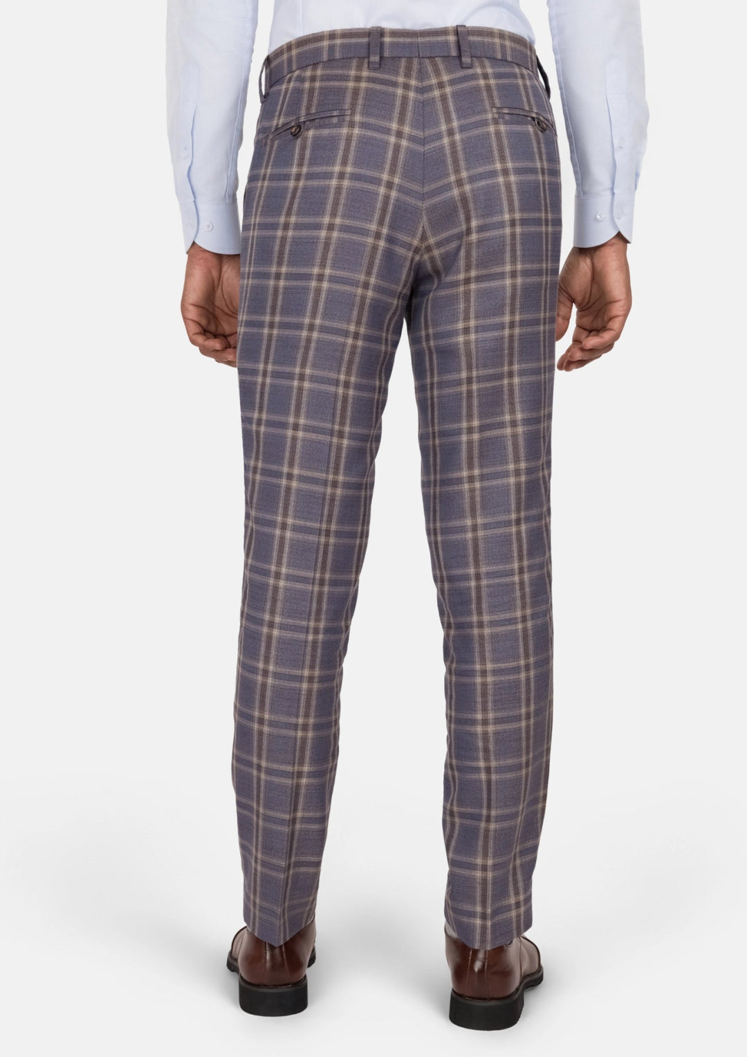 Cincinnati Lilac Checked Pants - SARTORO