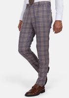 Cincinnati Lilac Checked Pants - SARTORO96