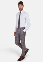 Cincinnati Lilac Checked Pants - SARTORO658