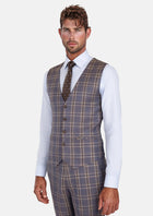 Cincinnati Lilac Checked Vest - SARTORO392