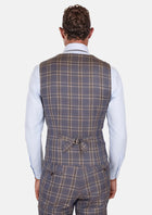 Cincinnati Lilac Checked Vest - SARTORO191