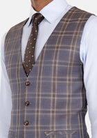 Cincinnati Lilac Checked Vest - SARTORO428