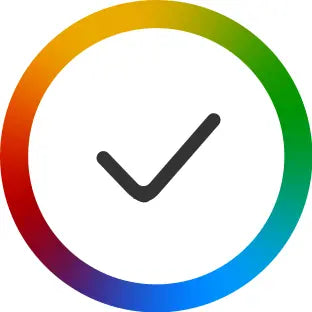 Color swatch with a check mark in the center