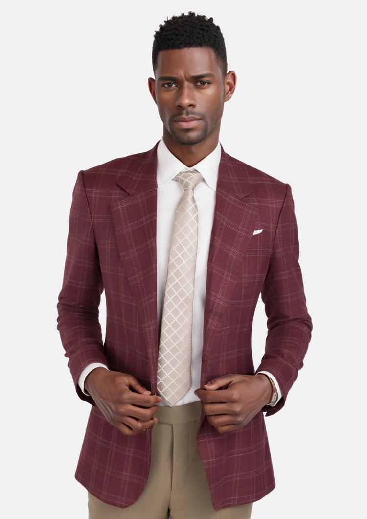 Claret Red Thompson Jacket - SARTORO134
