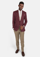 Claret Red Thompson Jacket - SARTORO597