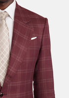 Claret Red Thompson Suit - SARTORO594